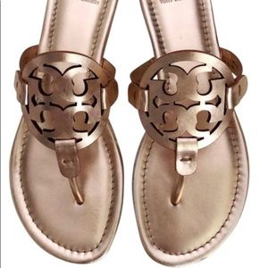 Tory Burch Miller Rose Gold Sandals